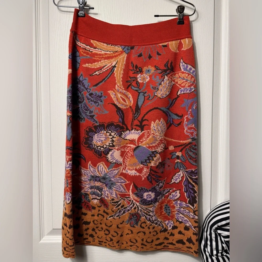 Maeve Delphinia Floral Knit Pencil Skirt - Picture 3 of 12